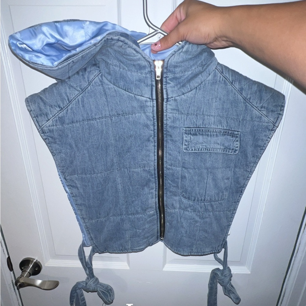 Fashion Nova Light Blue Hooded Vest for Kids